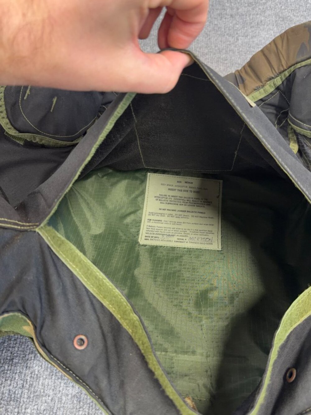 Point Blank Interceptor Base Vest Soft Inserts M81 Woodland Camo Medium Yoke - Picture 9 of 13